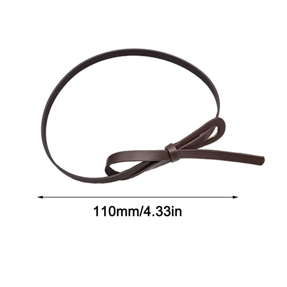 حزام نسائي أنيق Y2k قابل للتعديل من جلد البولي يوريثان، أشرطة خصر نحيفة، حزام خصر بإبزيم معدني رفيع