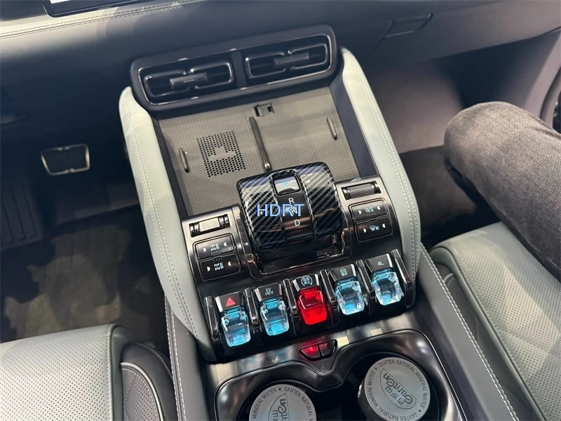 ل BYD القرش 6 2025 + نمط السيارة والعتاد التحول نافذة لوحة التحكم الجبهة الخلفية منفذ تنفيس الهواء عجلة القيادة ألياف الكربون الداخلية