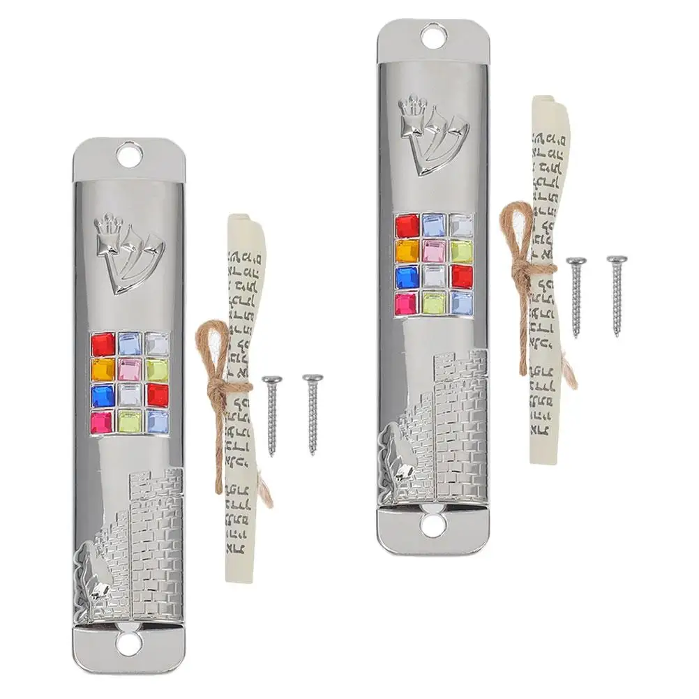 

Doorpost Decorations Mezuzah Scroll Kosher Silver Paper Mezuzahs for with inside
