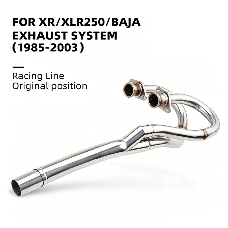 motorcycle High Performance stainless steel exhaust Racing Line system for XR250 XLR250 /BAJA (1985-2003) Original position