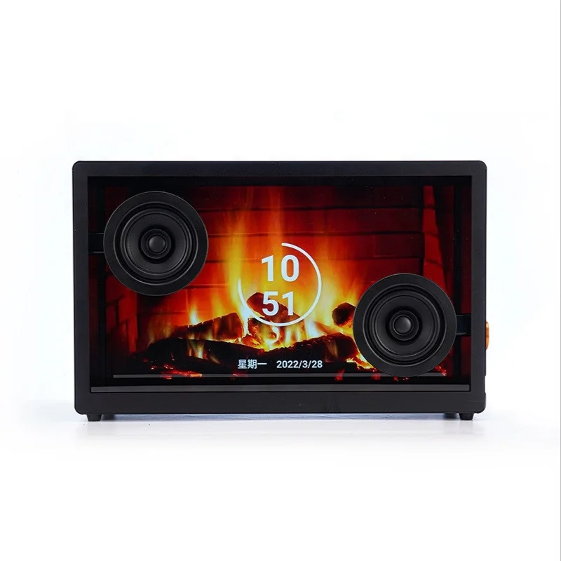 Floating Lyrics Subtitles Transparent Visualization Blue Tooth Display Magnetic Home Audio Lyric Speaker with Font Barrage