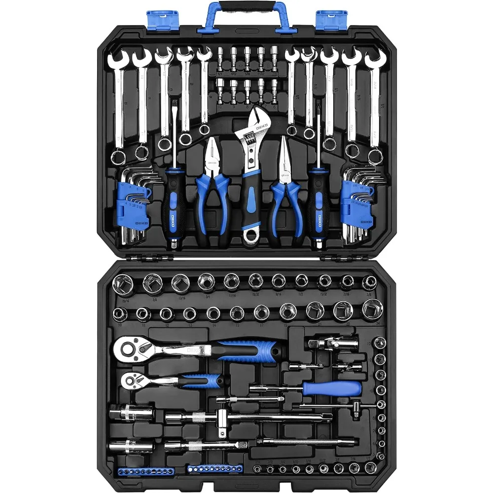 

118 Piece Tool Kit Professional Auto Repair Tool Set Combination Package Socket Wrench with Most Useful Mechanics Tools