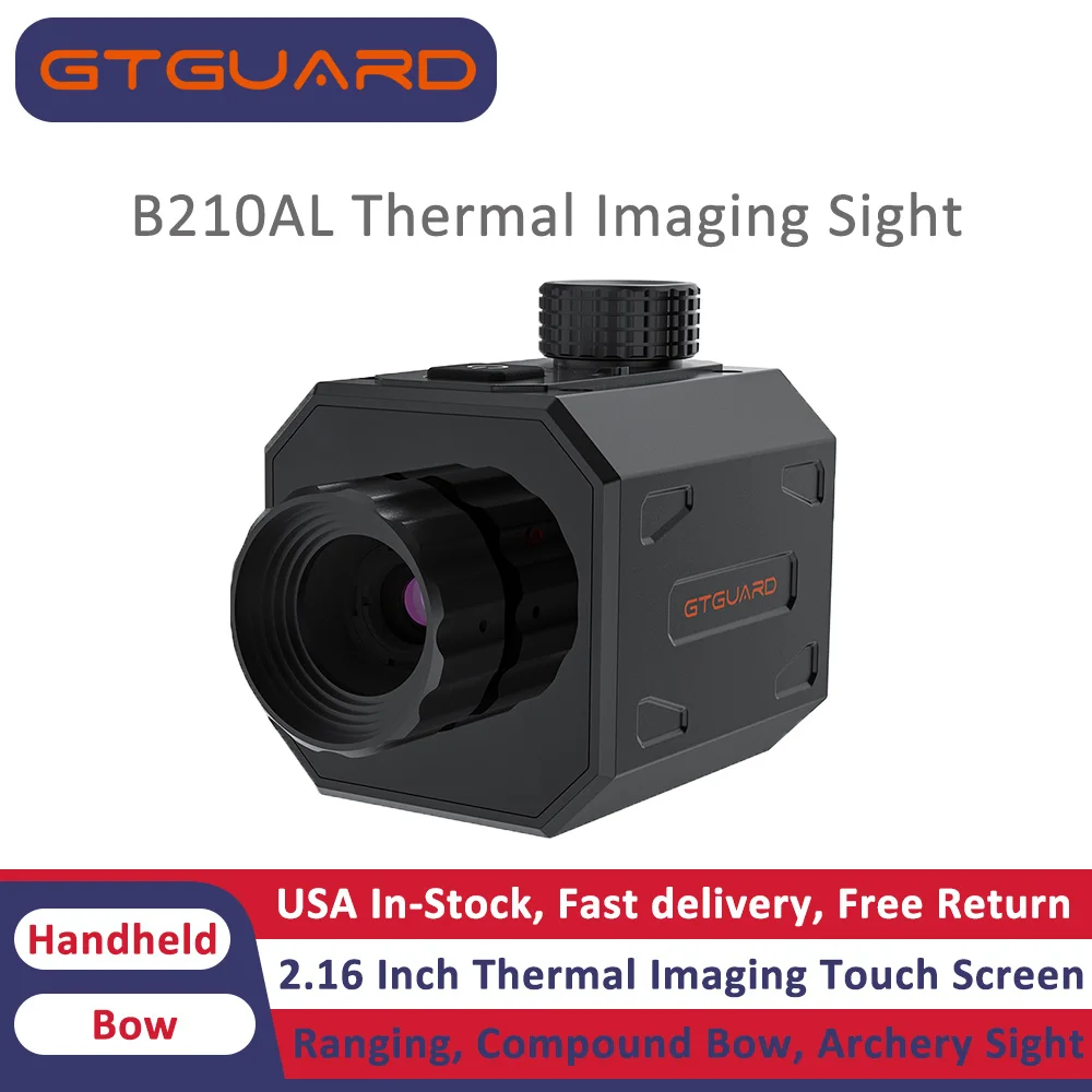 GTGUARD B210AL Thermal Imaging Scope With Touch Screen Thermal Bow Sight Handheld Archery Camera Support Photo and Video Recorder For Outdoor Hunting Wildlife Observation