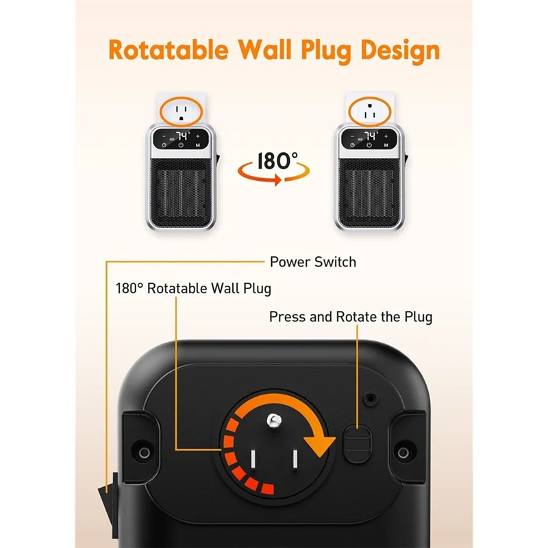 ABLE-ترموستات قابل للتعديل سخان ذكي مثبت على الحائط مع جهاز تحكم عن بعد ومؤقت-قابس الاتحاد الأوروبي لغرف النوم أو غرف النوم