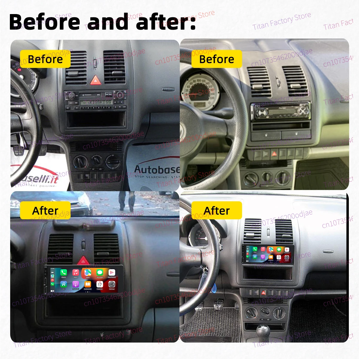 راديو أندرويد لشركة فولكس فاجن فولكس فاجن لوبو 1998-2005 سيارة الوسائط المتعددة أندرويد السيارات ستيريو 1 الدين رئيس وحدة Carplay Autoradio BT WIFI