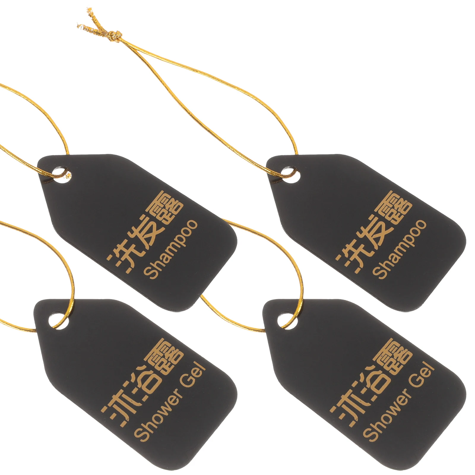 

1Set Premium Acrylic Bathroom Labels Shampoo Shower Gel Tags for Hotel Home Dispenser Use Clear Non Fade Marking Reusable Tags