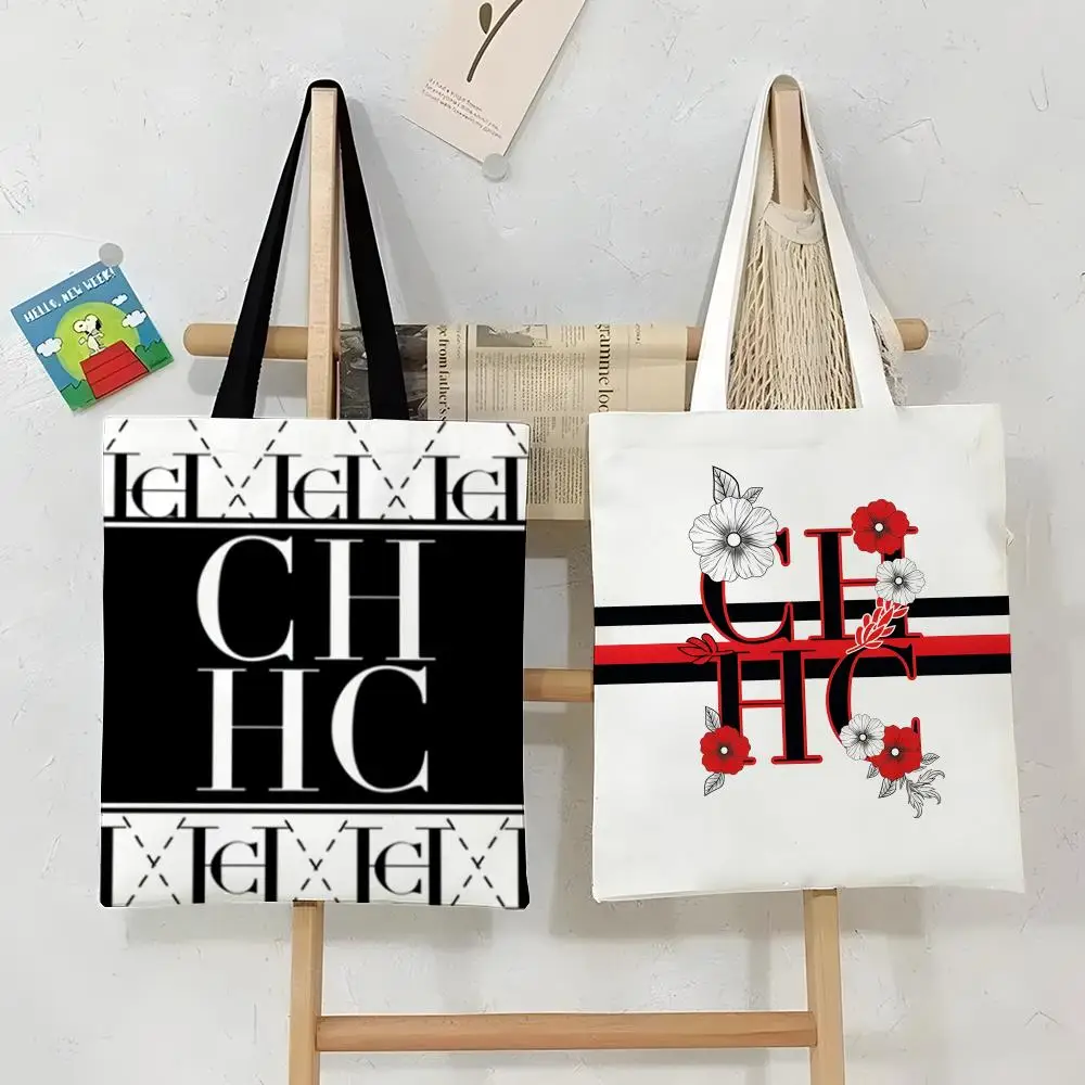 Bolsas de Almacenamiento, Bolsa de Lona Grande, Bolsos de Diseño para Mujer, Bolsas de Compras para Supermercado, Carolina Herrera