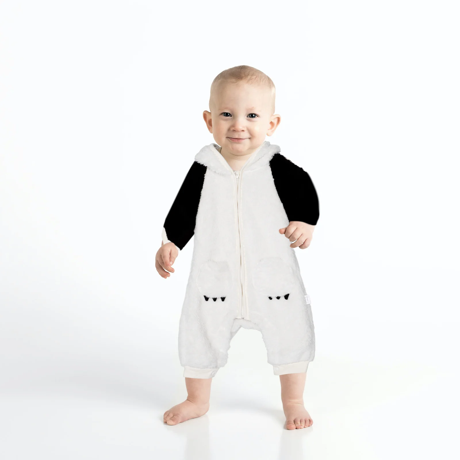 

Newborn Baby Winter Bodysuit 73cm Thick Lined Long Sleeve Outfit Warm Cozy Infant Outerwear Baby Clothes