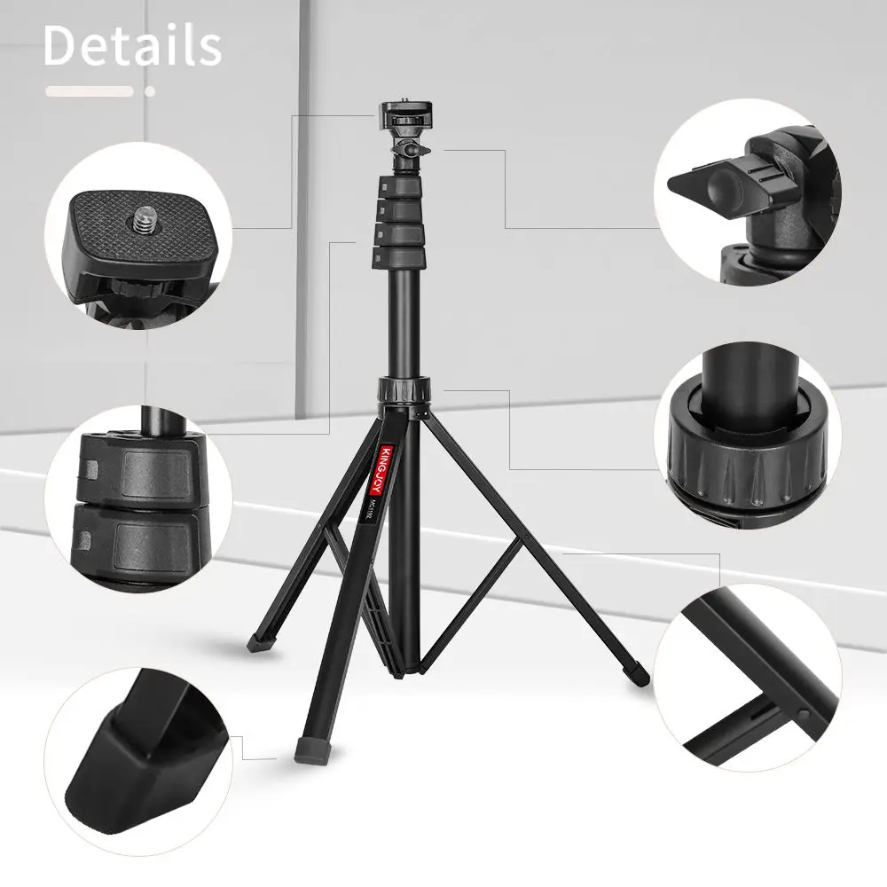 Kingjoy aluminium ring lichtst änder verstellbarer tragbarer stativ halter mit 1/4 schrauben kopf für blitz lampe ring licht kamera telefone