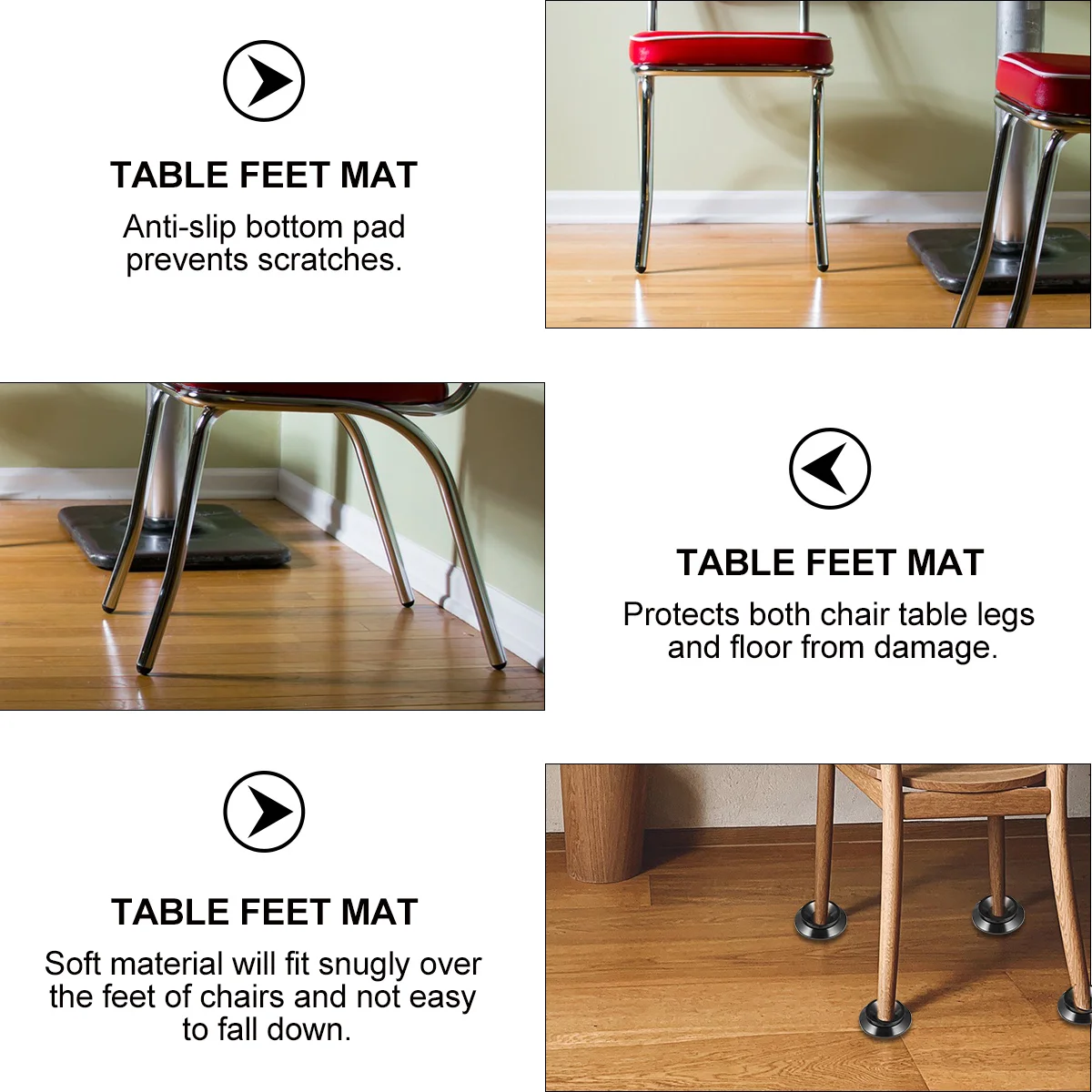 8 قطعة المضادة للانزلاق كرسي البيانو منصات القدم 1.6 بوصة يناسب جميع أرجل طاولة الكرسي حماية الأرضيات خدش الحد من الضوضاء الأثاث الساق