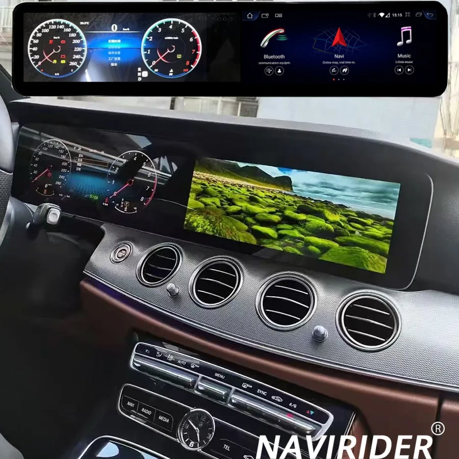 12.3 Inch Touch Screen For Mercedes Benz W213 2016-2020 LHD Car Radio Stereo Multimedia Video Player Carplay Auto GPS Navigation