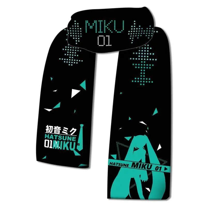 

Hatsune Miku Cartoon Animation Peripheral Cute Kawaii Coral Velvet Scarf Girl Heart Winter Warm Scarf Best Friend Birthday Gift