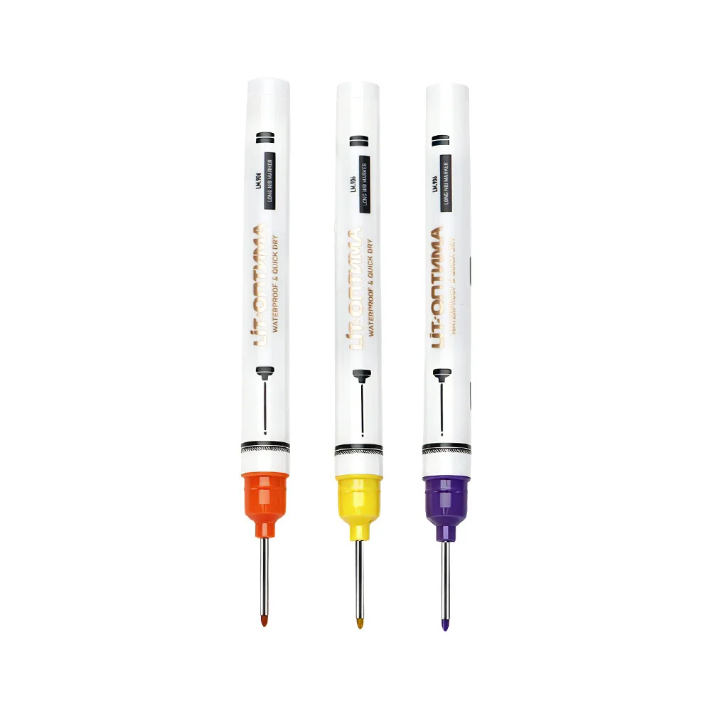 21mm Deep Hole Long Nib Head Marker For Metal Perforating Pen Waterproof Bathroom Woodworking Decor Multi-Purpose Tool