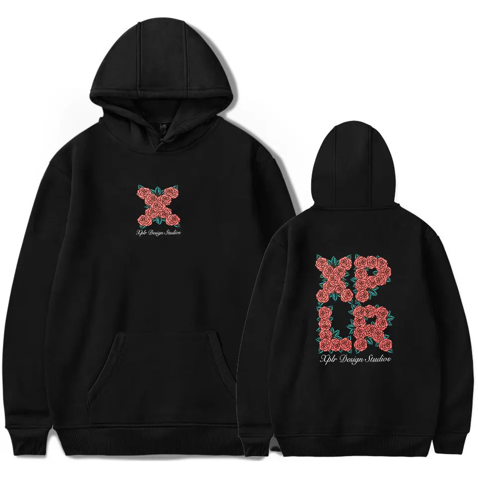 XPLR Sam e Colby Rosas Merch Hoodies Inverno Casual Estilo Engraçado Streetwear LOGO Pullovers Impresso Camisola