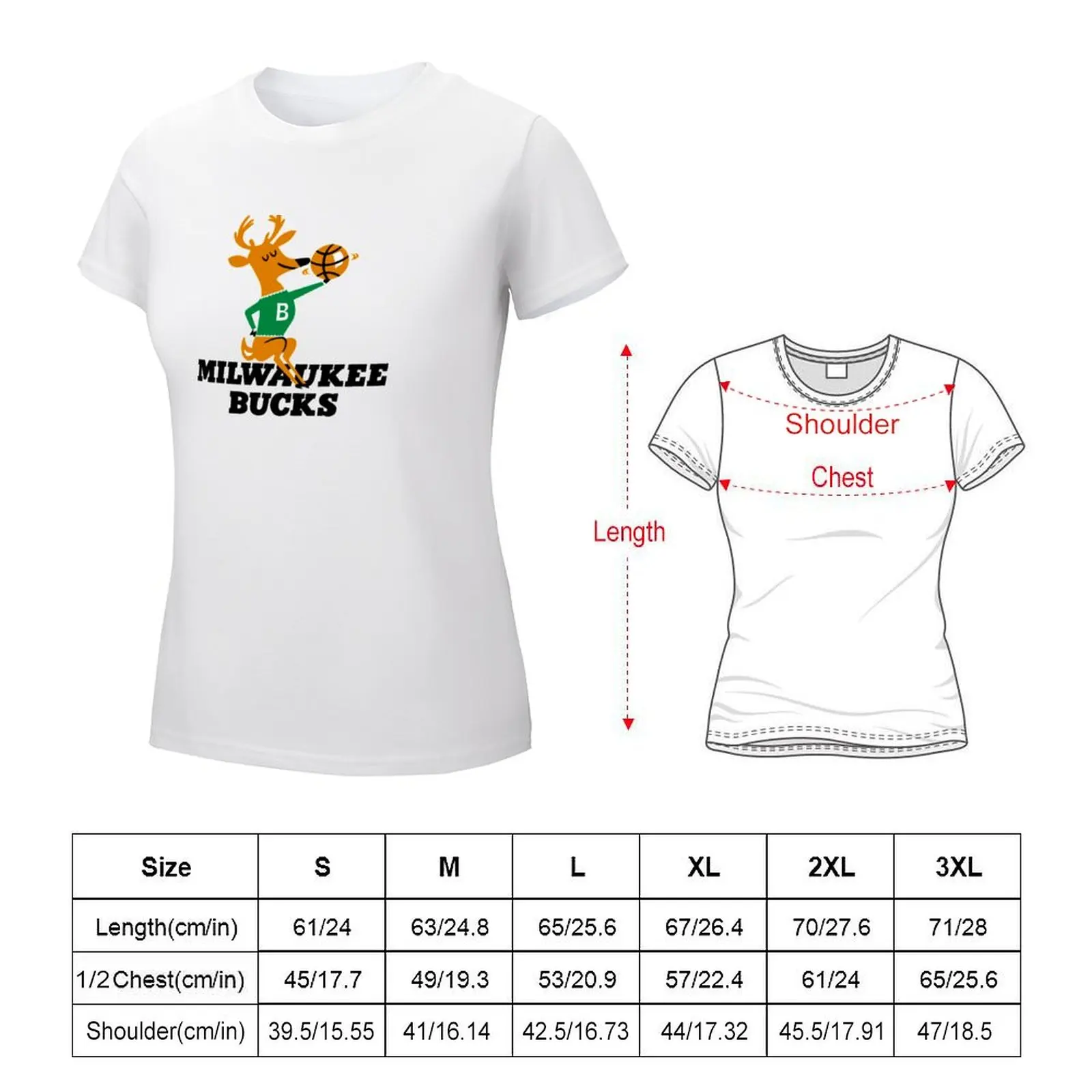 Copy of bucks icon basketball T-shirt Aesthetic clothing tops Women clothes