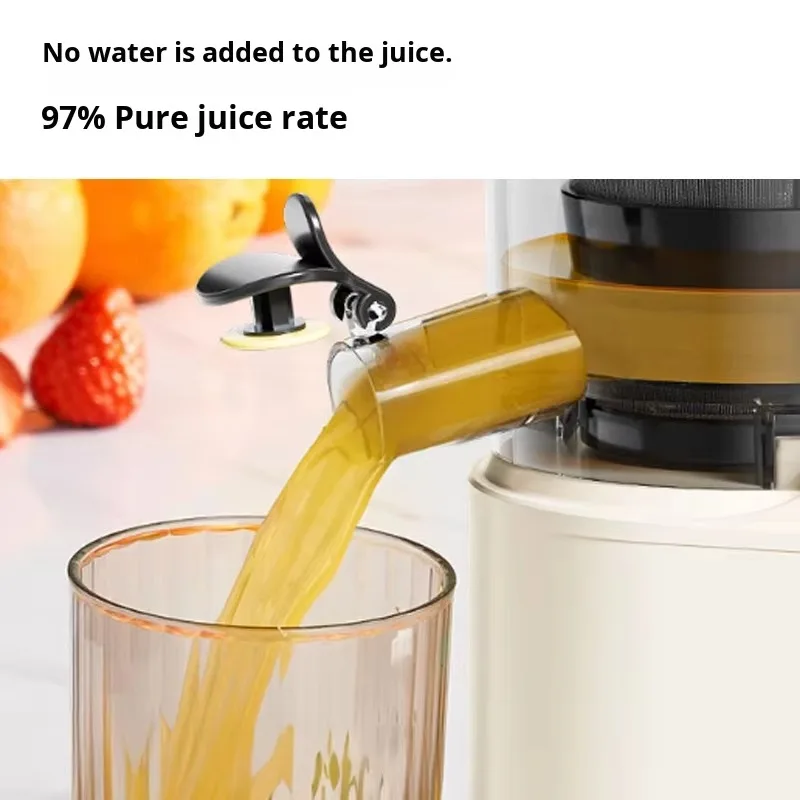 عصارة كهربائية ذات عيار كبير، فاصل اللب عبر الحدود، فلتر عصارة بطيئة للاستخدام المنزلي التجاري باللغة الإنجليزية