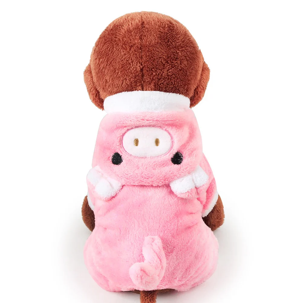 

Pet Dog Clothes Coral Fleece Dress Pink Xl Button Design Comfortable for Special Occasion Halloween Christmas Dress Up