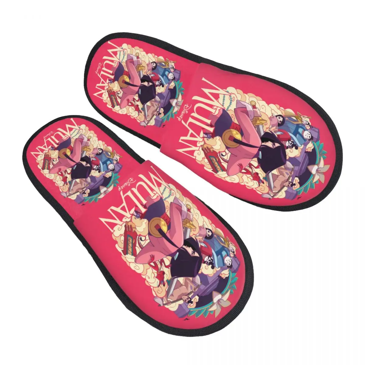 

Custom Mulan Guest Slippers for Spa Women Princess Cartoon House Slipper