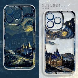 Art Painting Starry Night Case For Samsung Galaxy S24 S23 S22 Ultra S21 S20 FE Note 20 10 Plus A15 A25 A35 A55 Silicone Cover