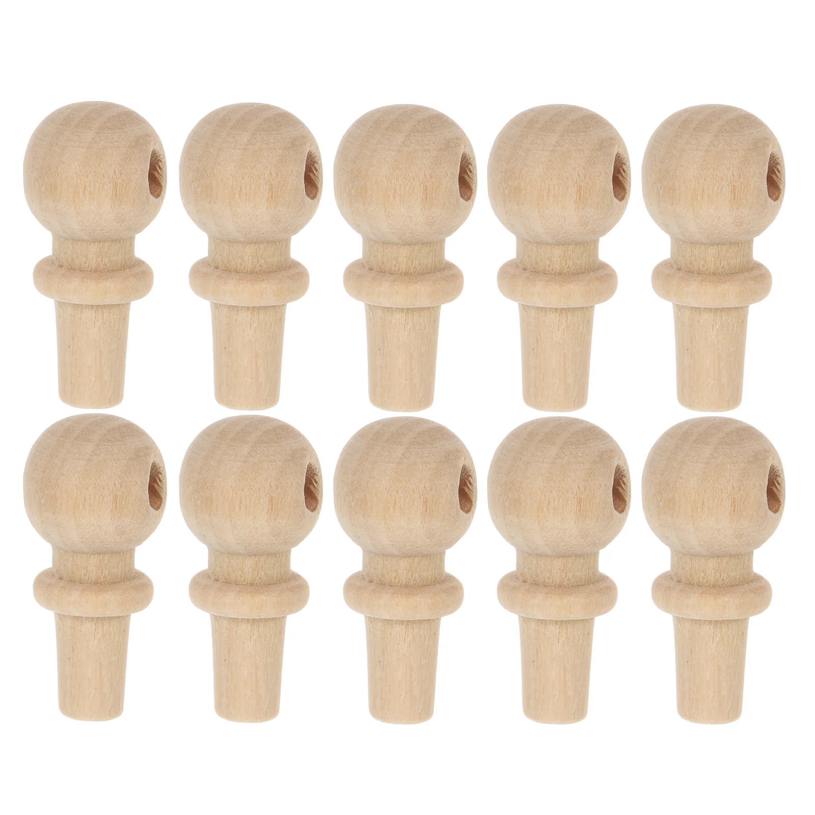 

10 Pcs Gourd Stopper Accessories Spindles for Crafts Wood Shaker Racks Hanging Pottery Ceramics Clay Tool Trundle Bed