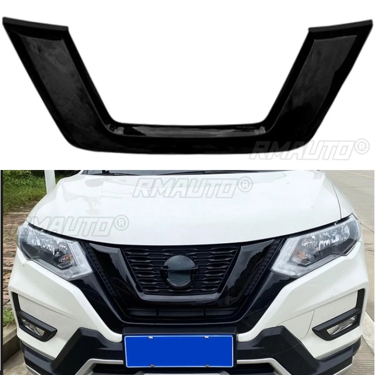 

Для Nissan X-Trail 2017-2020 внешние аксессуары решетка автомобиля передний бампер гриль обвес комплект