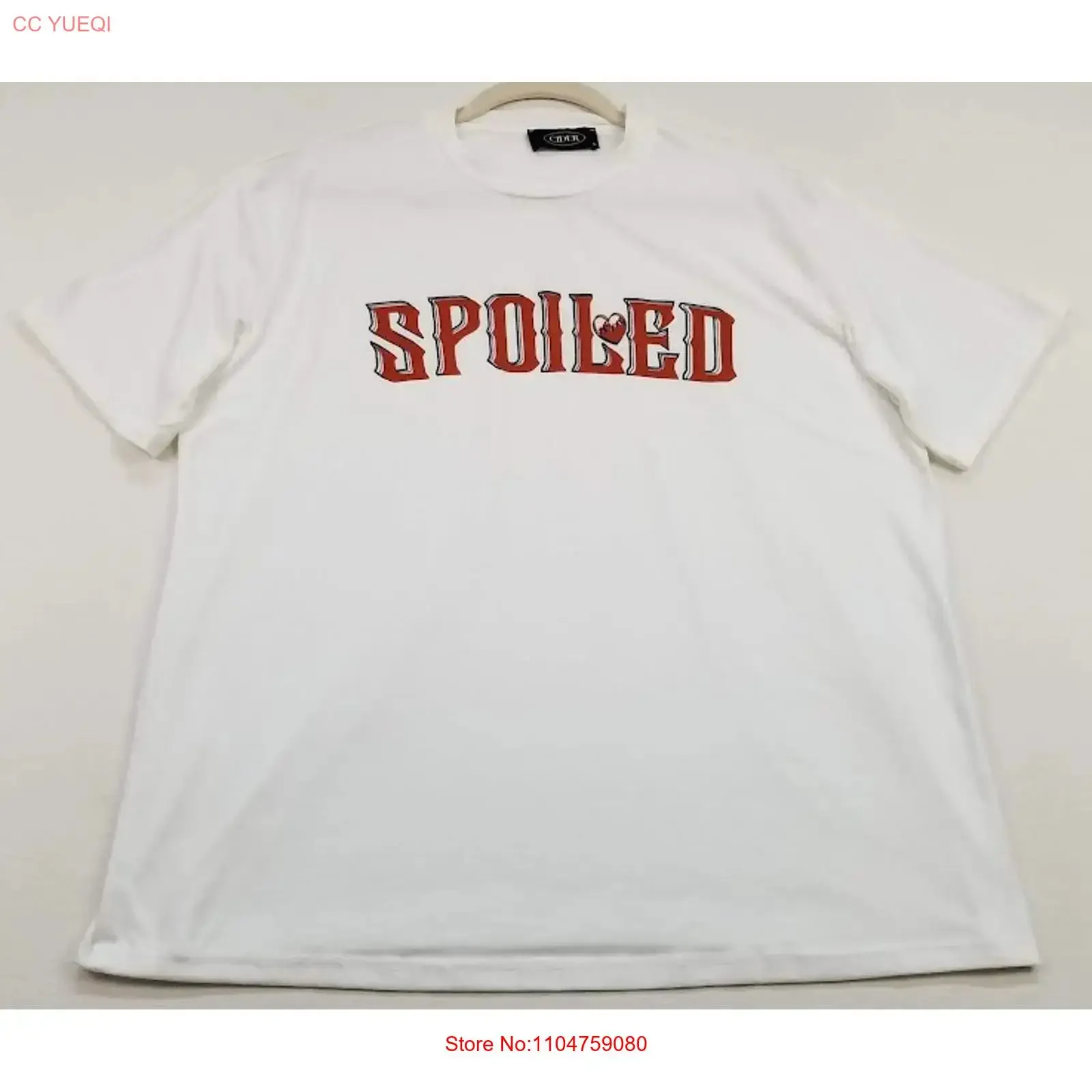 Cider Spoiled T Shirt Women's Small S White Crewneck  Stretch vintage Washed Comfortable Unisex designer clothes Stylish