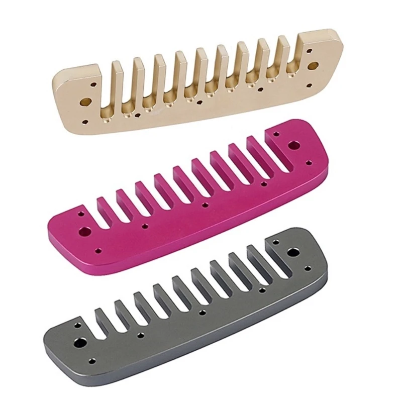 Practical Metal Harmonica Comb Metal 10 Holes Diatonic Harmonica Comb Harp Accessories for Stage Performances Enduring