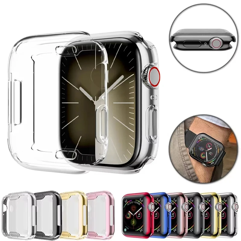 

Чехол из ТПУ для Apple Watch Ultra 3, 2, 1, 49 мм, защитный чехол для полноэкранной защиты, iWatch Series SE 9, 8, 7, 6, 5, 4, 38 мм, 40 мм, 41 мм, 42 мм, 44 мм, 45 мм