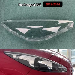 Headlight Cover Headlamp Shell Lens For Peugeot 308 2012-2014 Lampshade Transparent Shade Mask Plexiglass