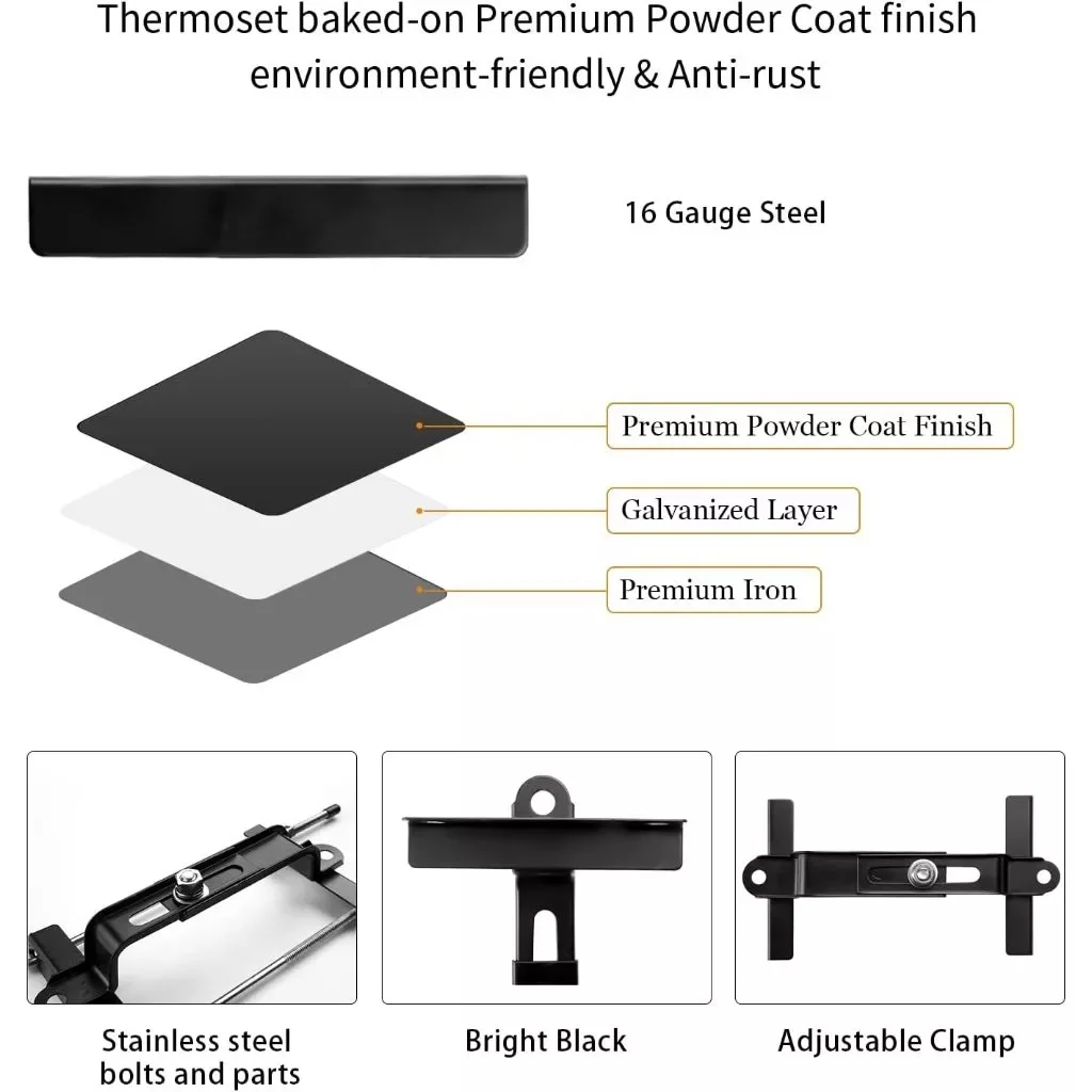 Premium Car Battery Hold Down for Tray, Adjustable Battery Crossbar with J Bolt (11inch/27cm bolts) Battery Tie Down Holder SUV view 5
