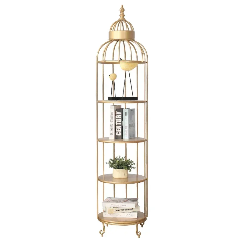 Nordic Storage Rack Birdcage Shelf Tripod Stand Waterproof Rust-proof Organizer Stylish Storage Solution Practical Organizer