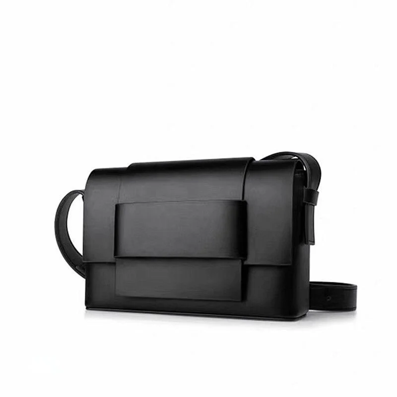 Tasche Damen schwarz Frühling Herbst Cross body neutrale weiche Pu Leder kleine quadratische Mode Schulranzen für Männer