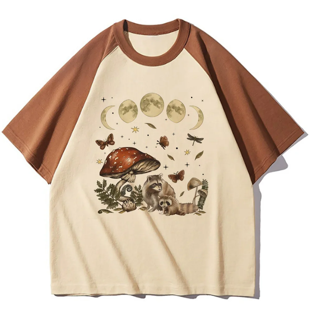 Goblincore tshirt women athleisure comfortable patterned t shirt girl anime clothes