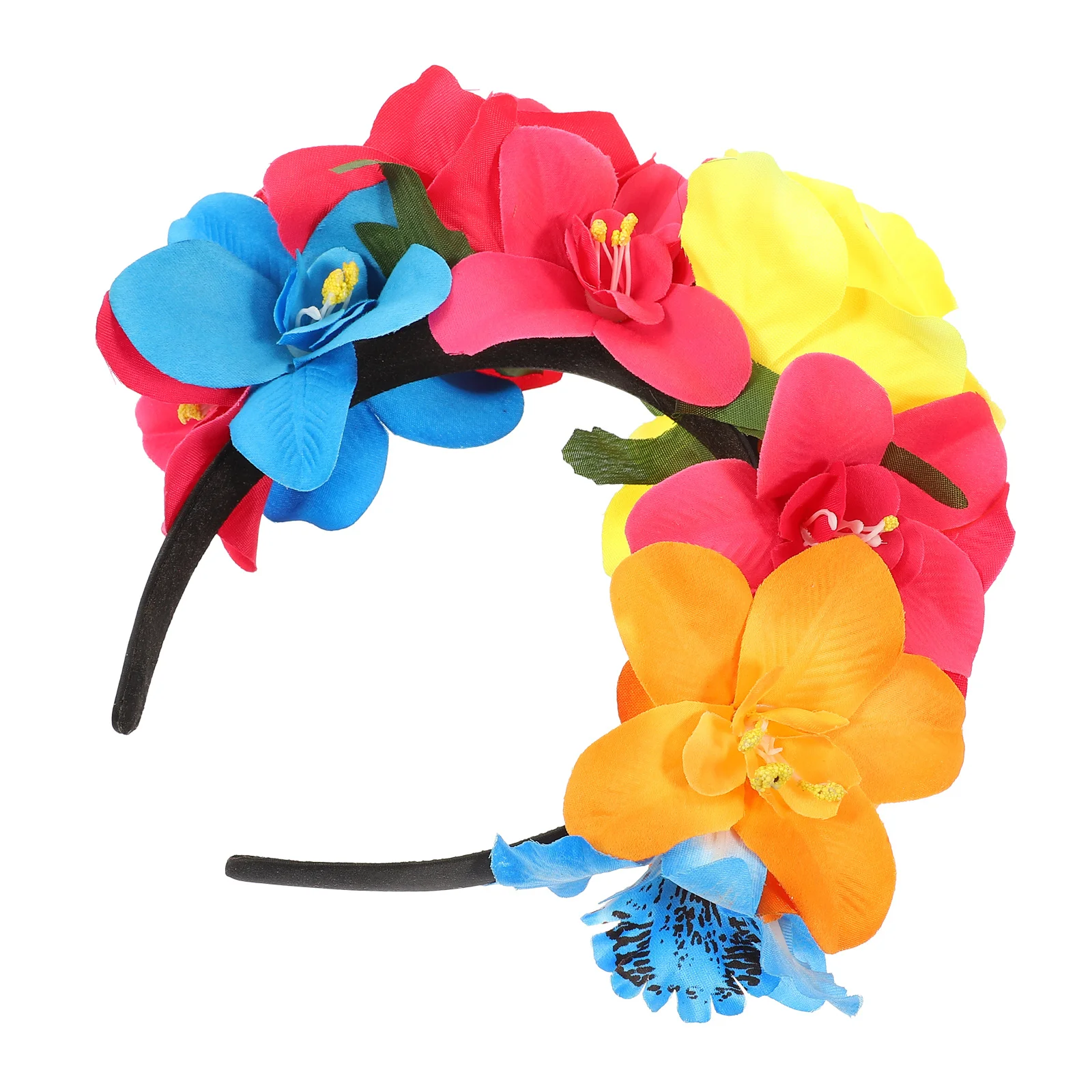 

1 Piece Rose Flower Headband Pretty Floral Hair Accessory for Women Halloween Party Cosplay Day of The Dead Carnival Stage