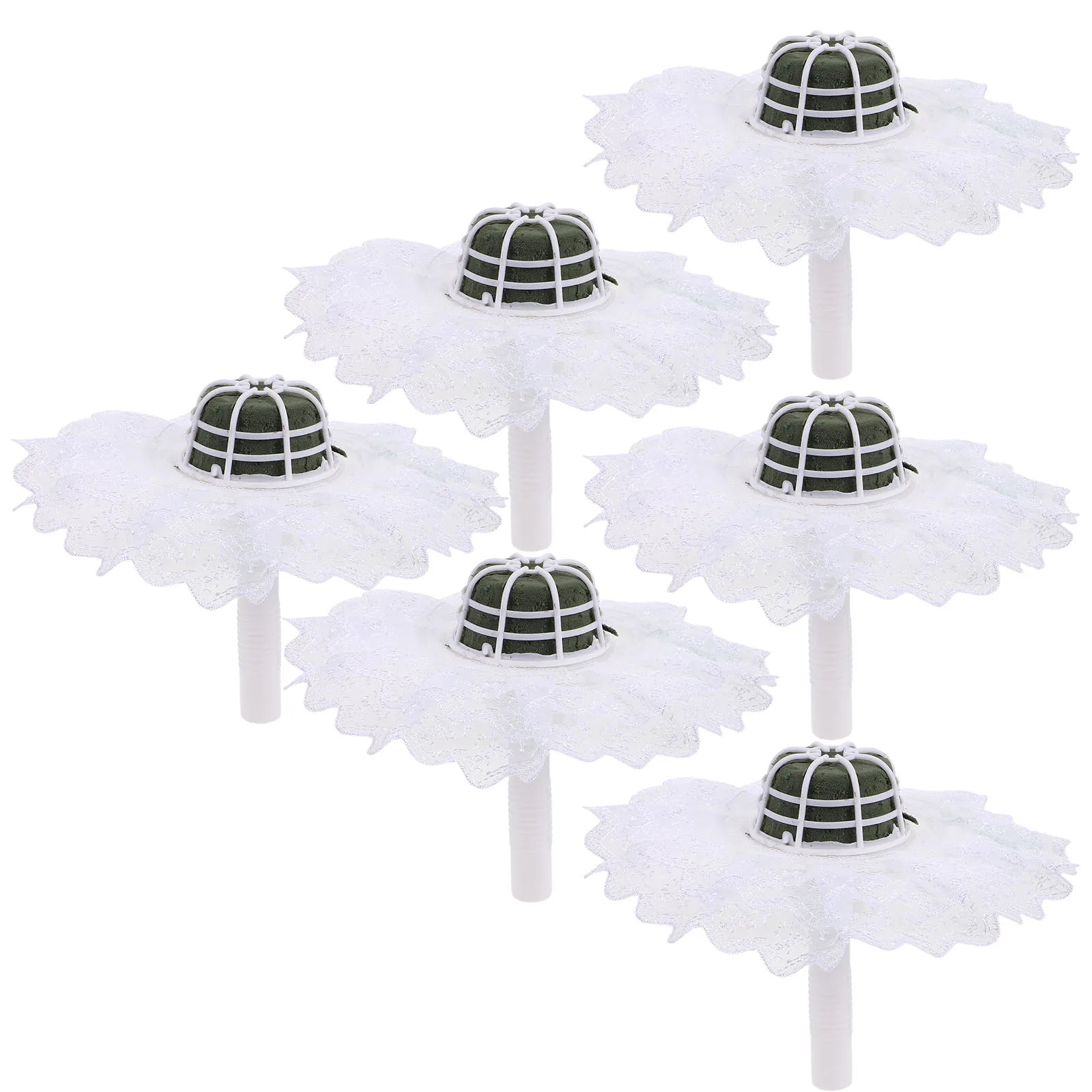 

6pcs Holder Lace Edge for Mud Holder Wedding Bouquet Flower Bouquet Accessories Arrangement Craft Resin Flower Decor