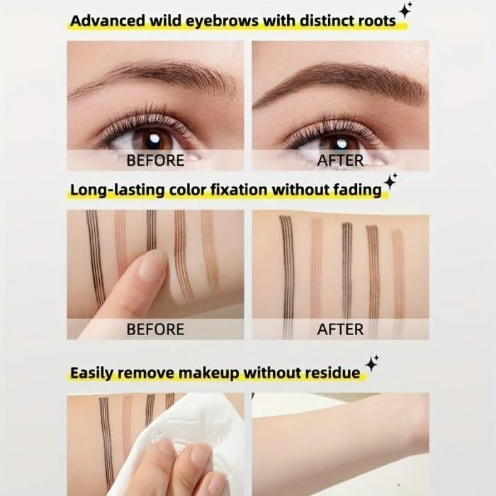5 Farben zur Auswahl, Anfänger-Augenbrauenstift, langanhaltender, natürlicher Augenbrauenstift, zarter Augenbrauen-Make-up für Frauen, Geschenk für Studenten – Detail 8