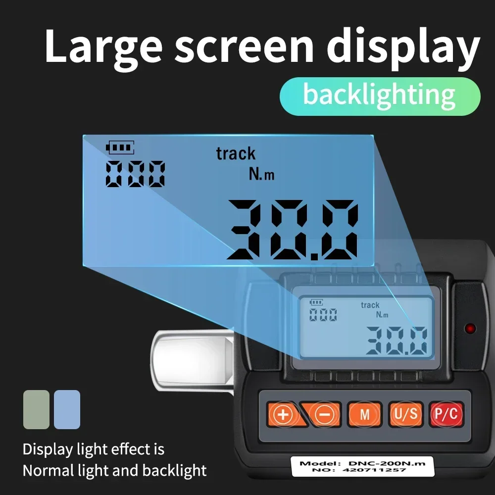 

NEW Multi-Key Operation Torque Meter Large Backlit DNC-200N.m Digital Display Electronic Torque Tester for automobile bicycle