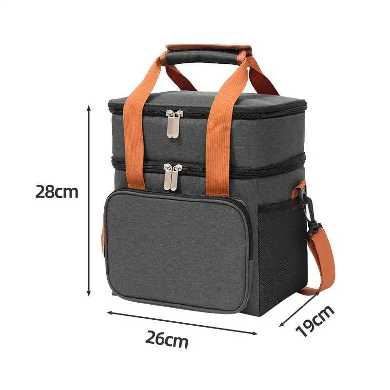 Shoulder Picnic Box Leak Proof Insulated Food Thermo Backpack Double Layers Cooler Bag Lunch Bags Outdoor Camping Refrigerator