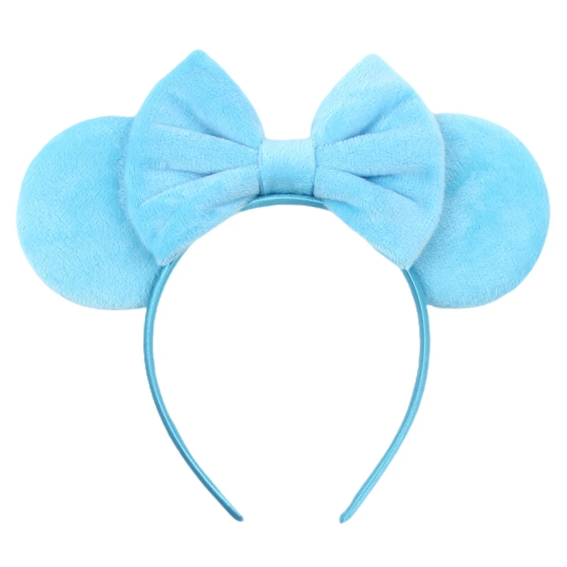 1pc Cute Mouse Ears Headband Women 5‘’ Velvet Bow Hairband For Girls Festival Party Cosplay DIY Hair Accessories Gift image 3