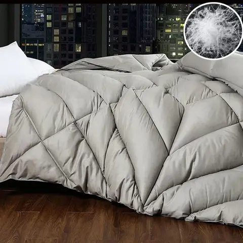 고급 흰색 거위/오리 이불 이불 겨울 이불 담요 필러 코튼 커버 두꺼운 트윈 전체 퀸 킹 사이즈