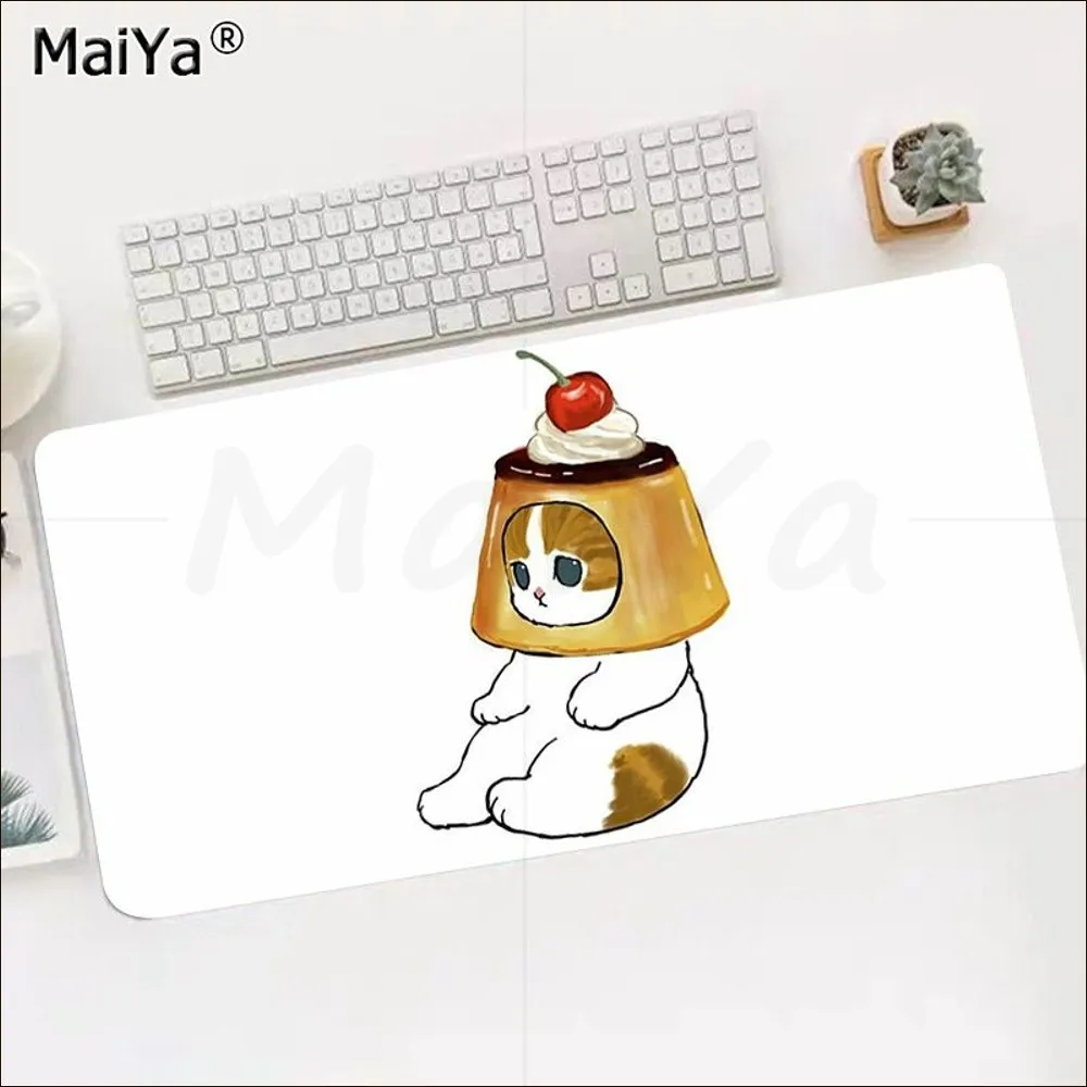 Funny Anime Cat Mousepad Beautiful Durable Rubber Mouse Mat Pad Size For CSGO Game Player Desktop PC Computer Laptop