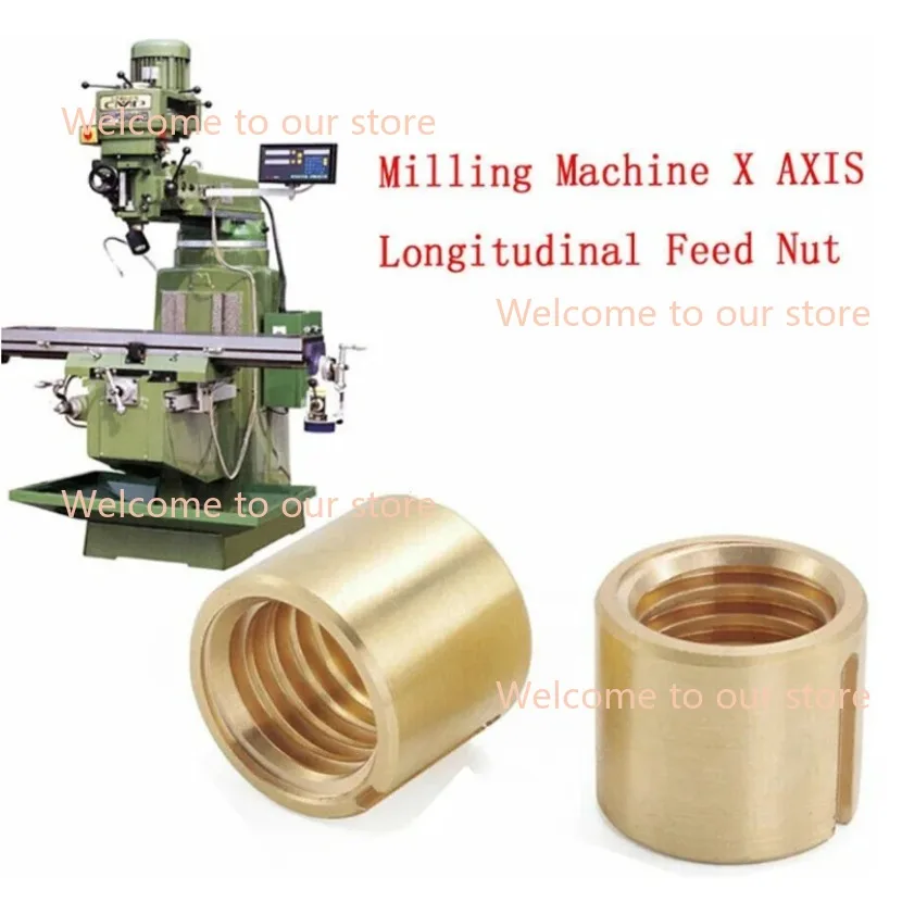 2pcs High Quality Milling Machine Parts X AXIS Longitudinal Feed Nut J Head M1069-2 Fit BRIDGEPORT DURABLE Best Selling