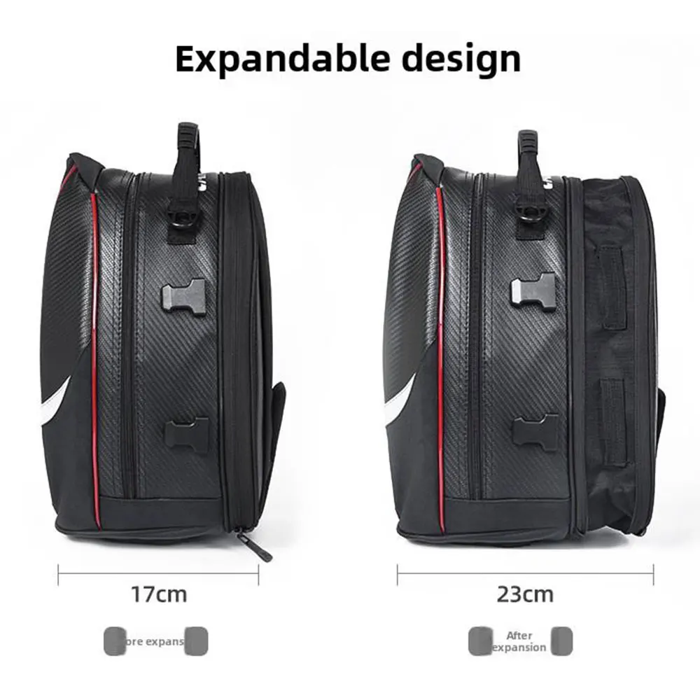 Waterproof Motorcycle Tail Bag Multi-functional Motorbike Tail Travel Rider Luggage Rear Back Seat Bag Large Capacity Saddle Bag