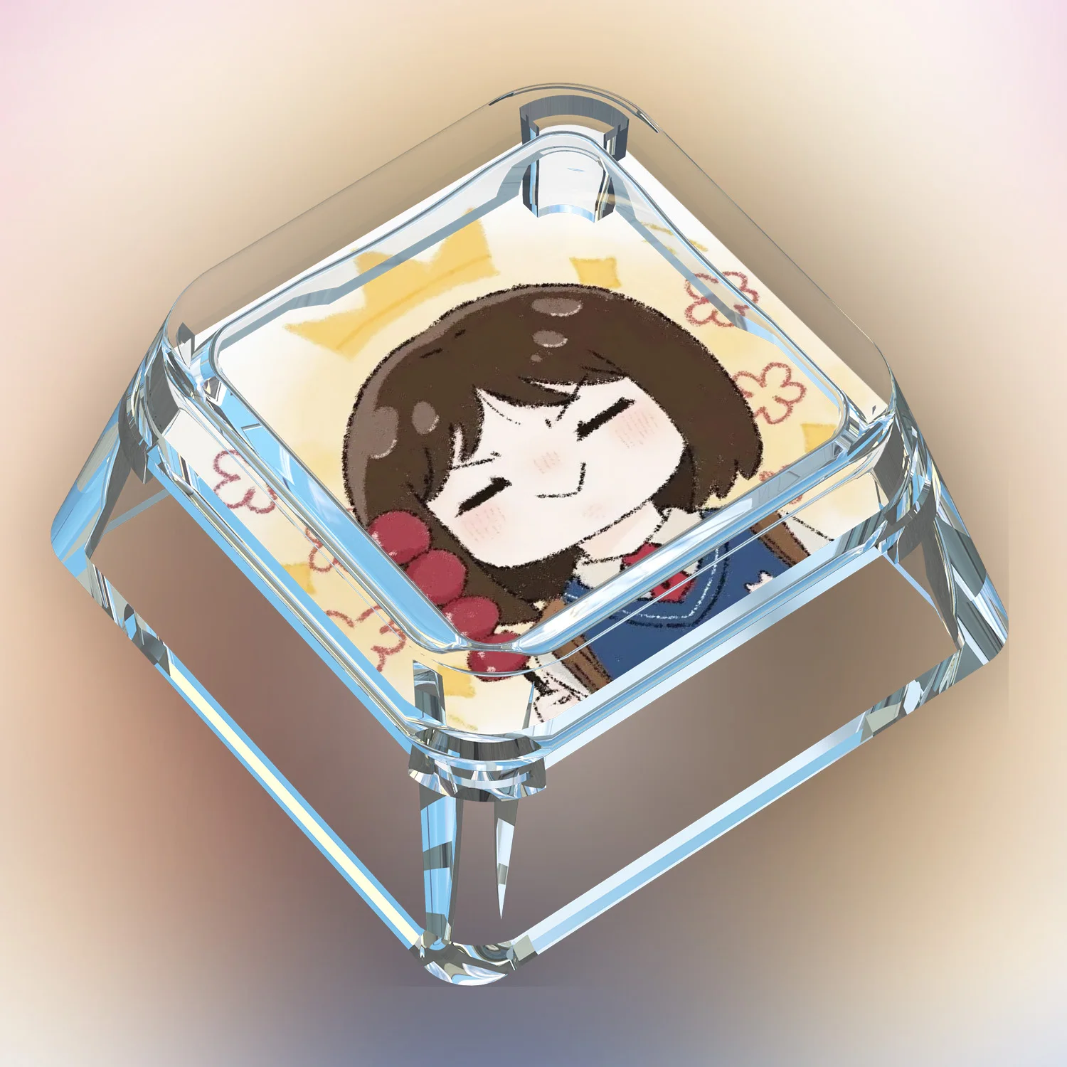 Diy Goddess Story Iwakura Mitsumi Q نسخة لوحة المفاتيح الميكانيكية Keycap شفافة نقل الضوء أغطية المفاتيح الميكانيكية هدية #2