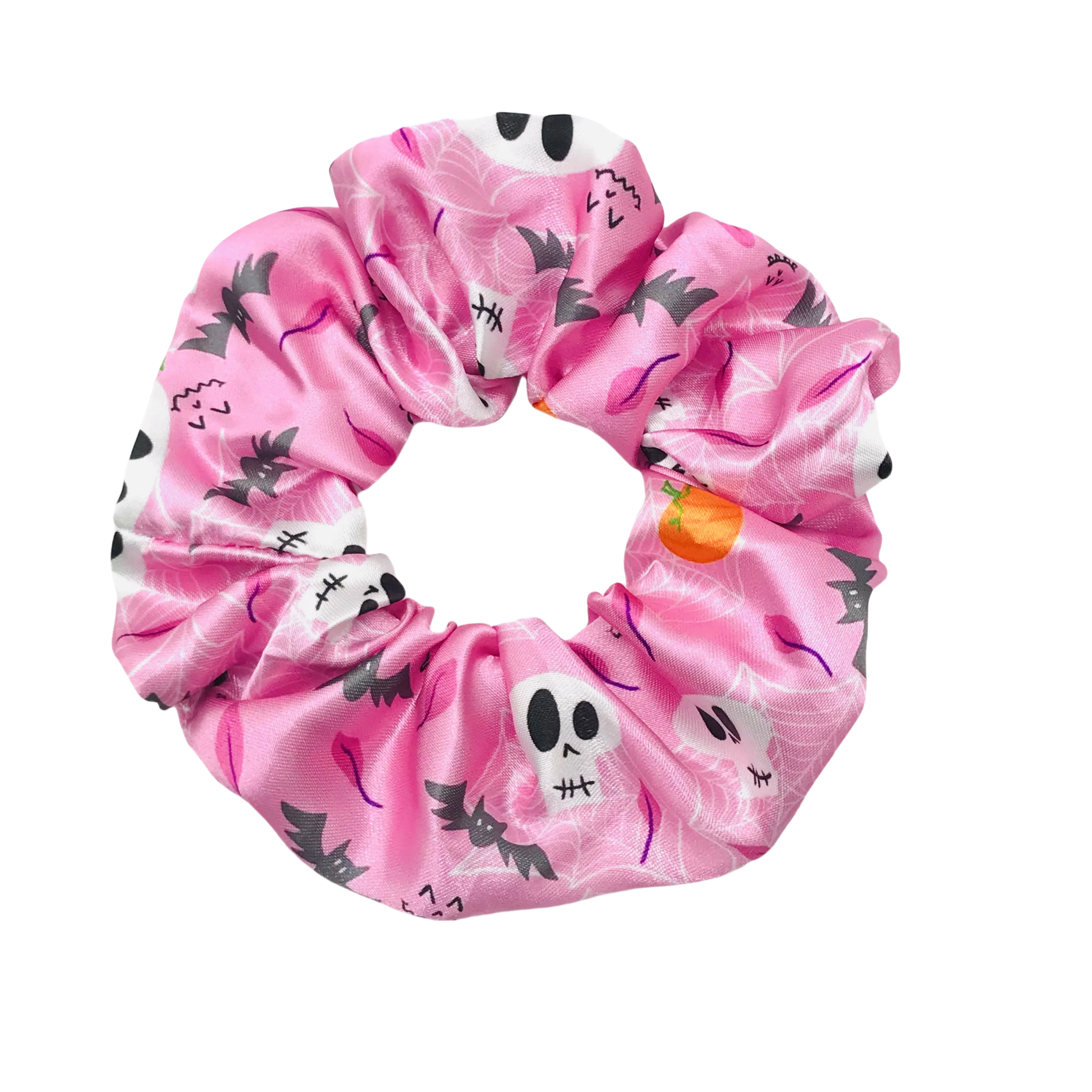 5/20pcs Halloweek Pumpkin Skull head Hair Scrunchies Wholesale Elastic Band Scrunchy Bun Girls Ponytail Holder Wholesale