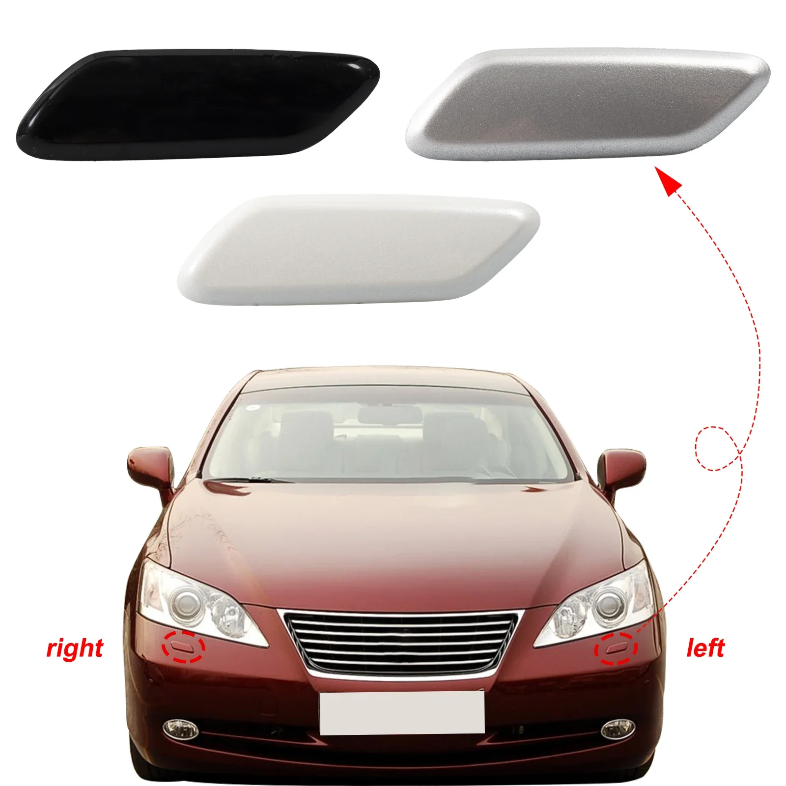 

Front Bumper Headlight Washer Cover Headlamp Jet Spray Nozzle Cap For LEXUS ES350 Accessories 2006 2007 2008 2009