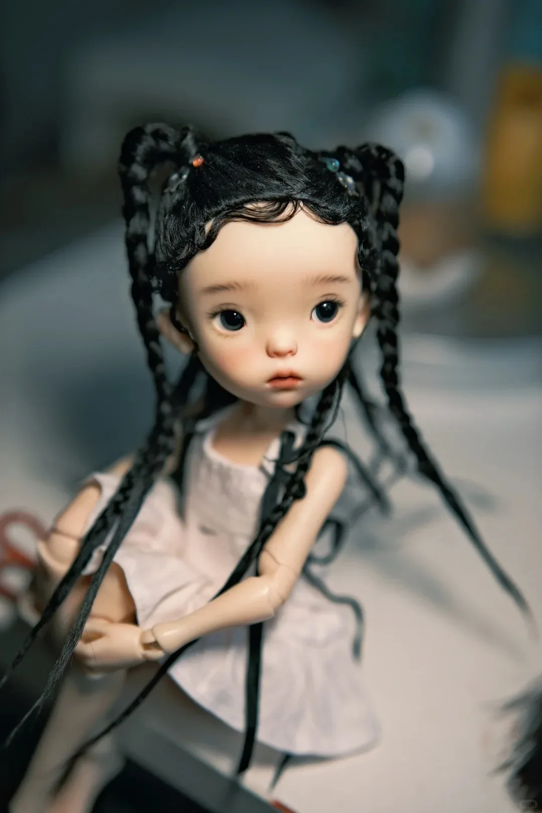 Nouvelle poupée SD BJD 1/6 corps spécial haricot bleu mignon petite fille en tissu poupée SD Premium résine solide poupée nue maquillage livraison gratuite