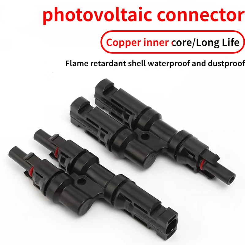 1 Pair IP67 Solar PV Connector Approved 2 to 1 T Branch Male And Female Solar 100% PP0 Parallel DIY Solar Kits System