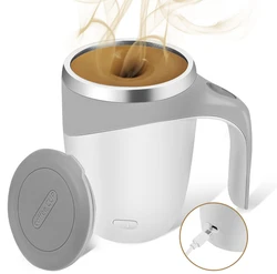 Automatic stirring cup one-button start portable stainless steel rotating coffee/milkshake cup suitable for home and travel