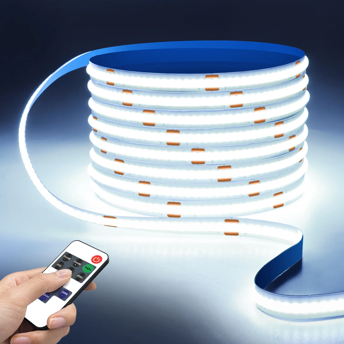 5V USB COB LED Strip Light Dimmable RF Remote Control 320LEDs/M Tape DIY TV Mirror Backlight Kitchen Room Decoration Lighting